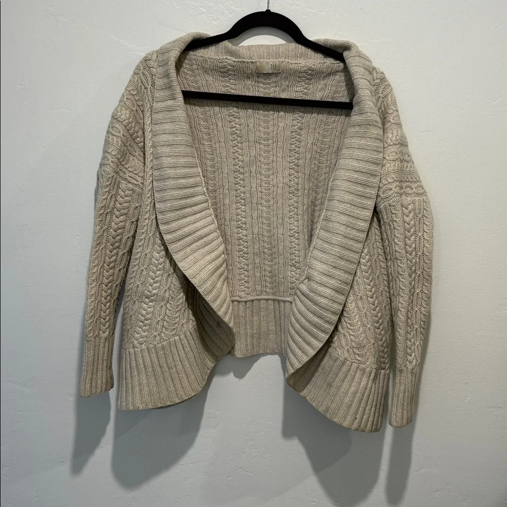 TSE Cream Cable Knit Cardigan - Picture 2 of 12